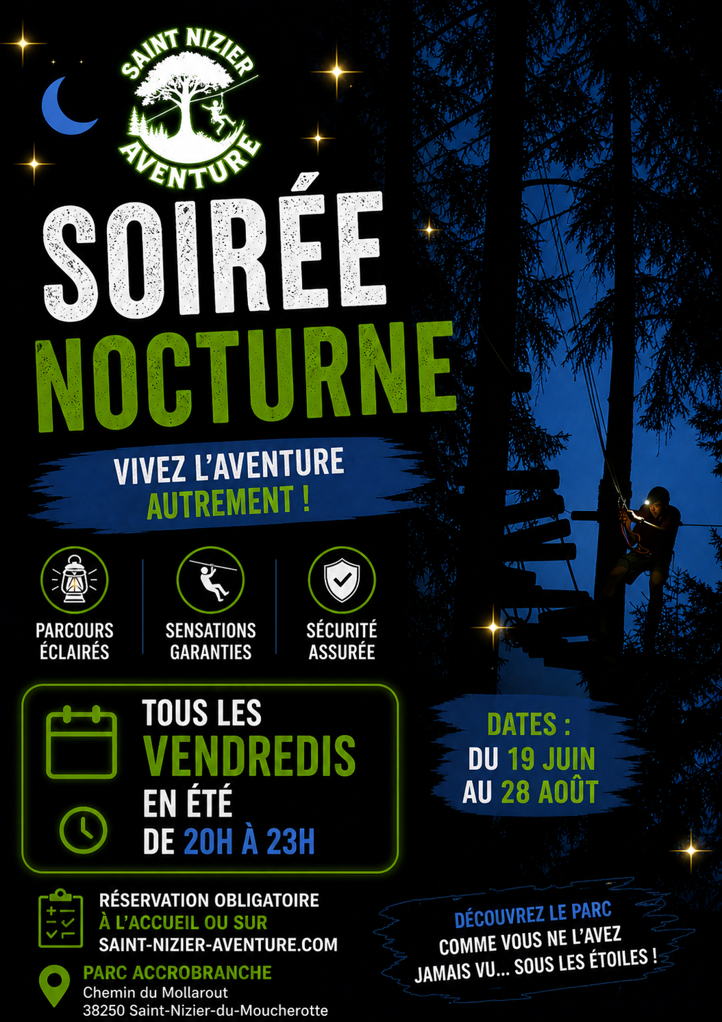 Soirée nocturne Saint Nizier Aventure